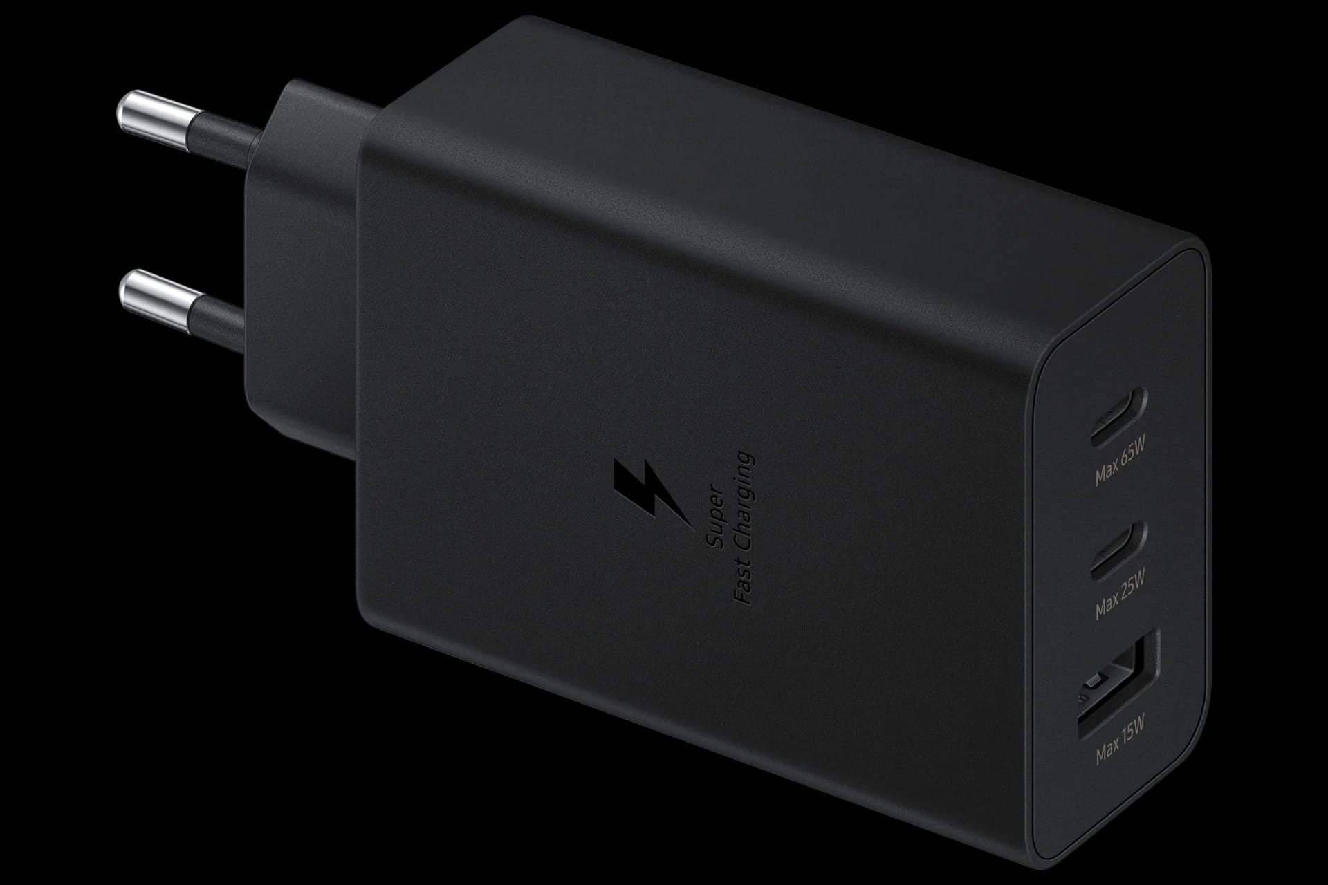 Chargeur Samsung 65 W Trio Noir – photo principale