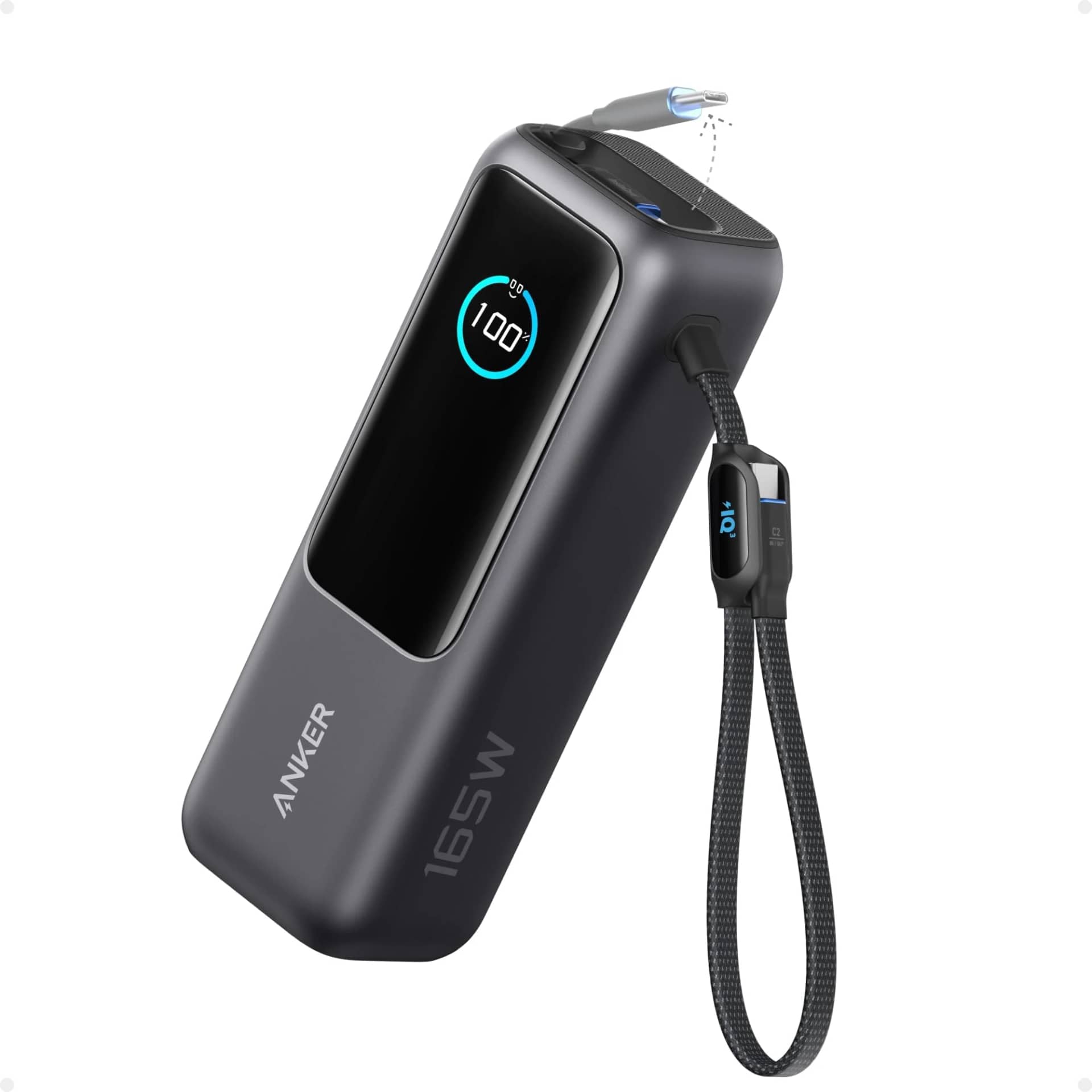 Anker Laptop Power Bank (25K, 165W, Built-In and Retractable Cables) – vue 1