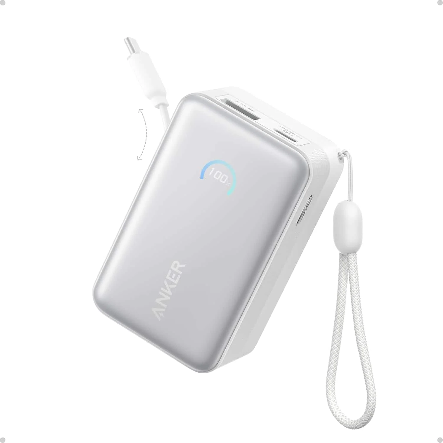 Anker Nano Power Bank (10K, 45W, Built-In Retractable USB-C Cable) – vue 1