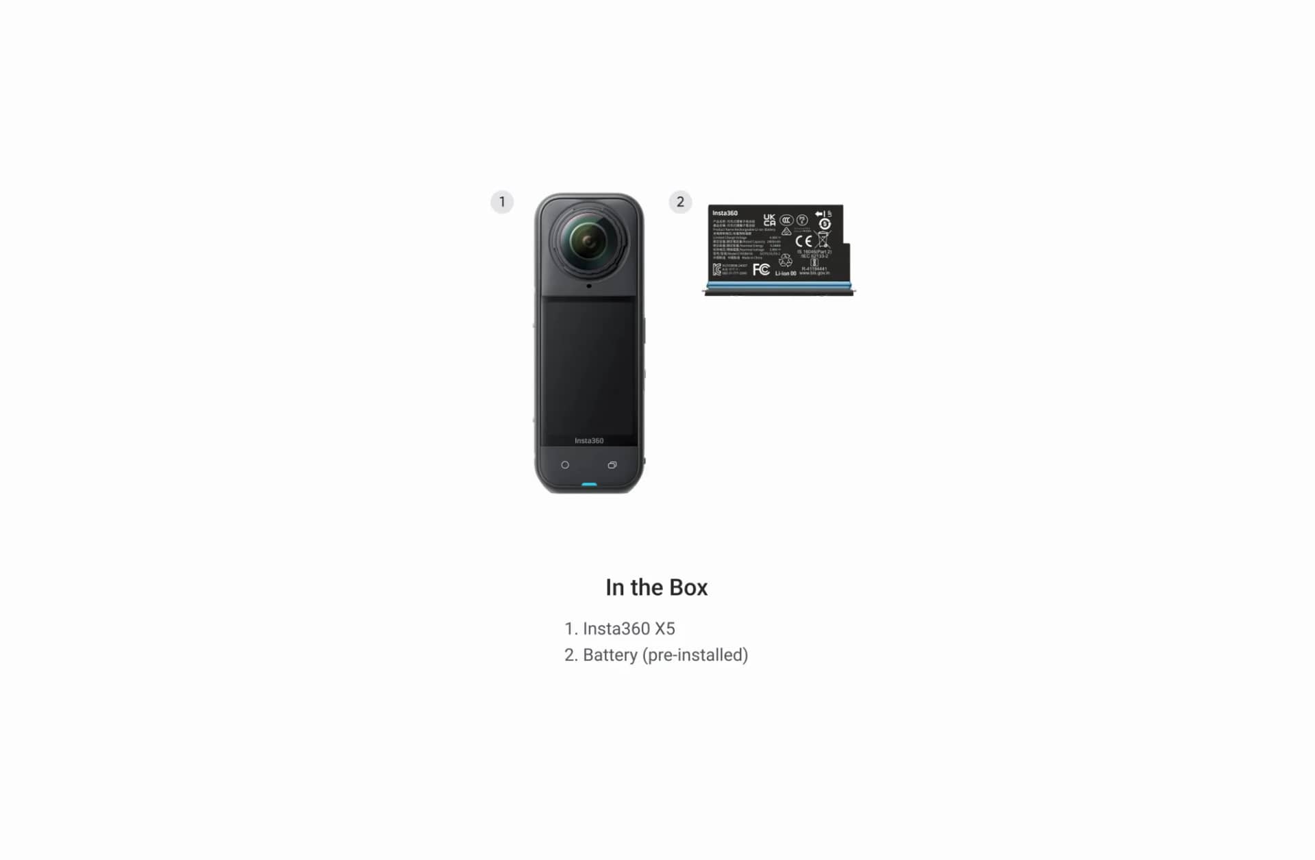 Insta360 X5 – Waterproof 8K 360° Action Camera – vue 1